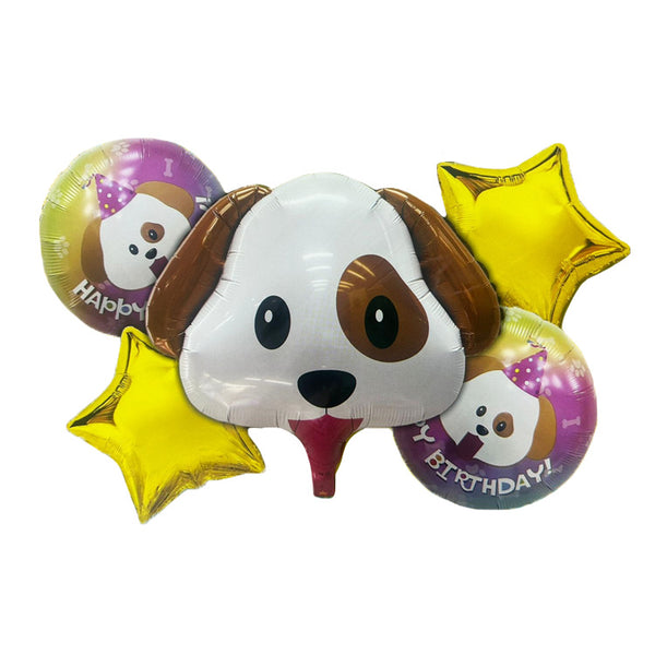 bouquet de globos metalizado perrito decoración