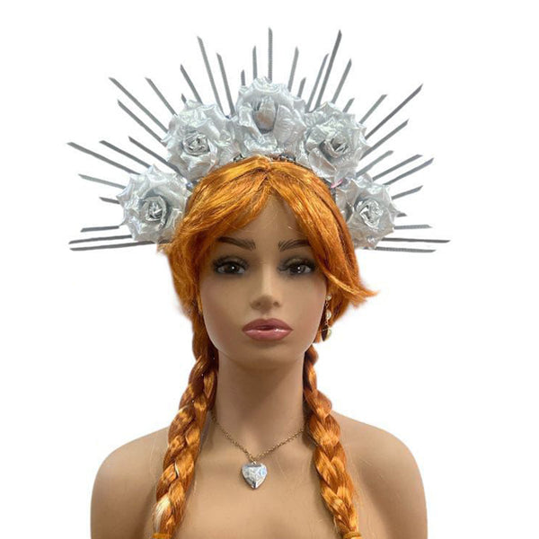 DIADEMA CATRINA PLATEADA HALLOWEEN