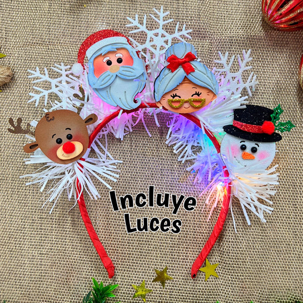 DIADEMA NAVIDEÑA CON LUZ