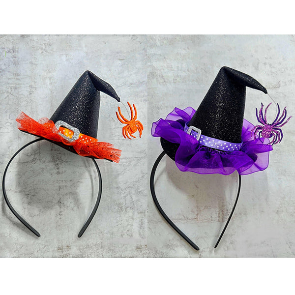 DIADEMA SOMBRERO BRUJA HALLOWEEN