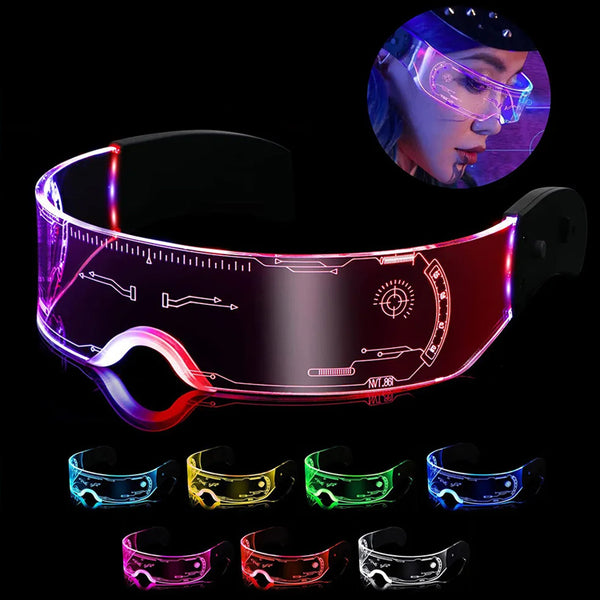 gafas futuristas luz led para halloween