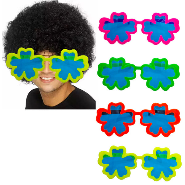 GAFAS TREBOL GIGANTES NEÓN HORA LOCA