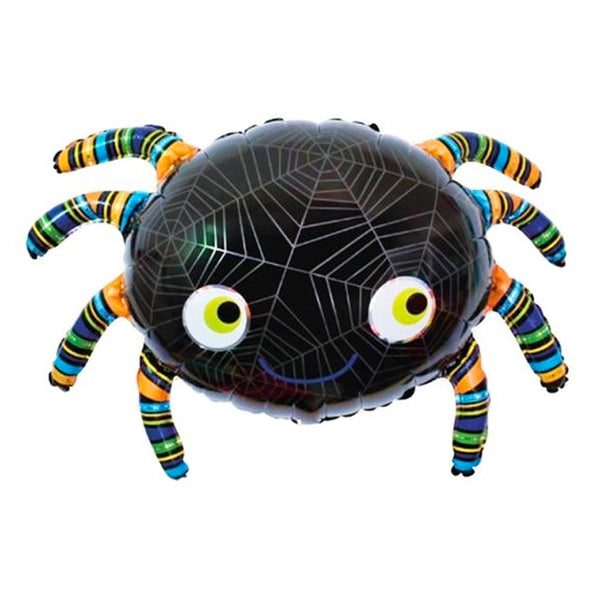 globo metalizado forma de araña para halloween