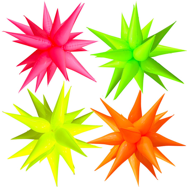 GLOBO METALIZADO ESTRELLA 3D COLOR NEÓN