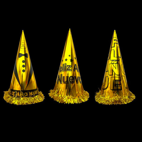 GORRO GRANDE FELIZ AÑO DORADO