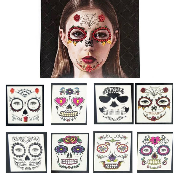 TATUAJE ROSTRO CATRINA DIA DE LOS MUERTOS HALLOWEEN