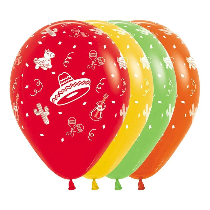 globo estampado mexicano colores surtidos