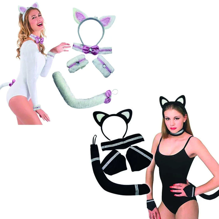 Kit de accesorios disfraz de gata para mujer