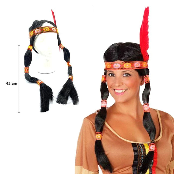 peluca-india-con-trenza-y-pluma