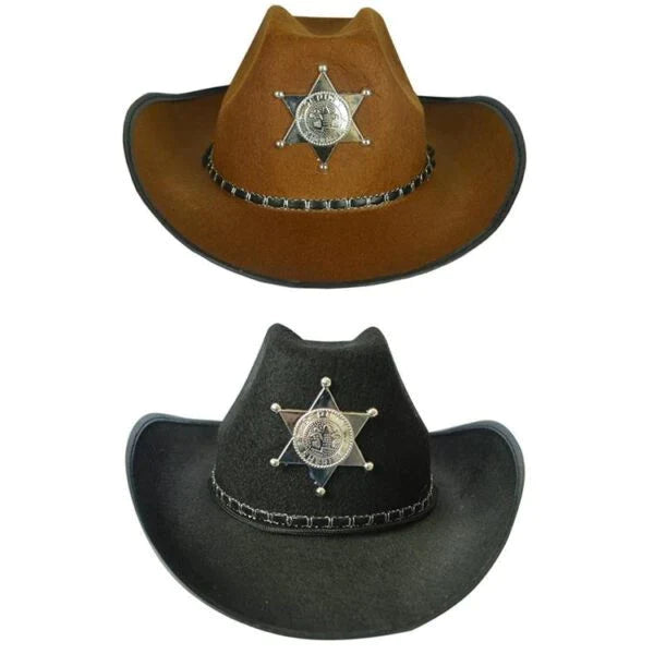 sombreros de vaquero café y negro